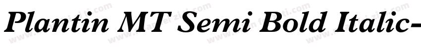 Plantin MT Semi Bold Italic字体转换